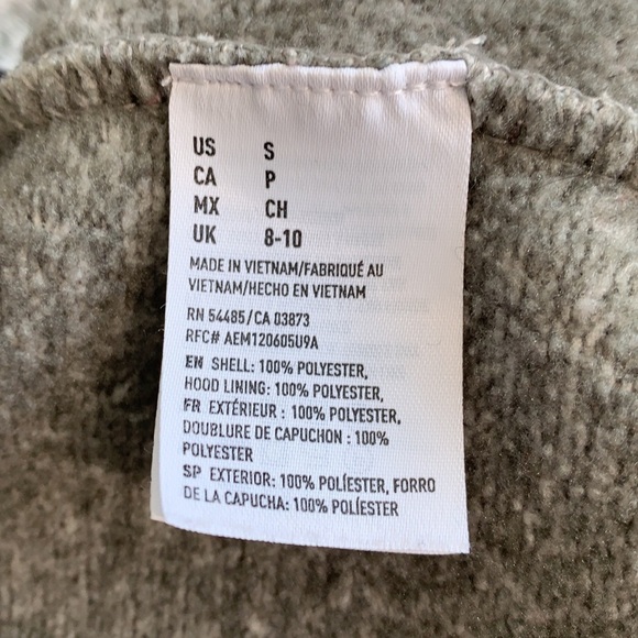 American Eagle Fleece Lined Full Zip Hoodie Small - Picture 6 of 8